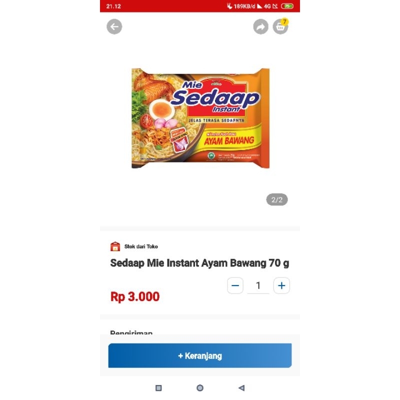 

sedaap ayam bawang isi 10