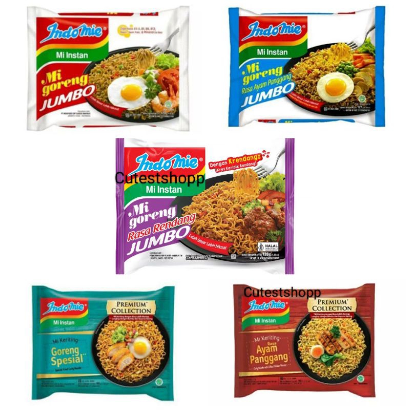 

Indomie Goreng Jumbo,Indomie Keriting Ayam Panggang, Indomie Jumbo All Varian