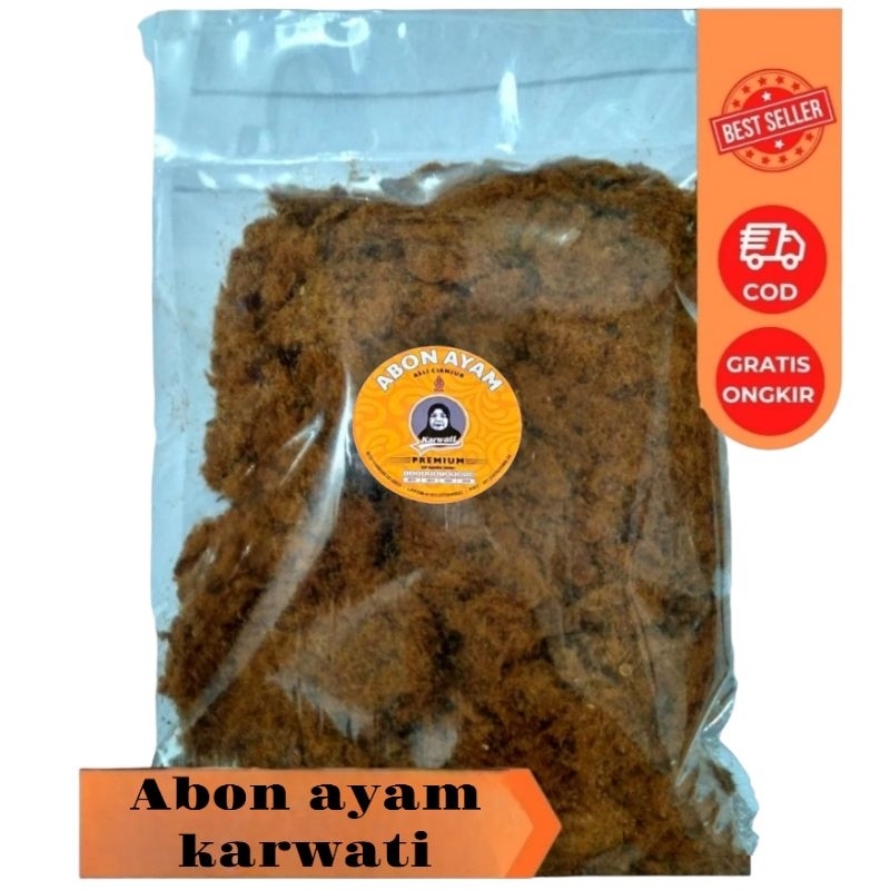 

Abon Ayam Karwati Khas Cianjur Kiloan 1kg