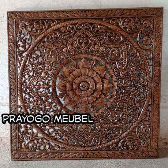 panel hiasan dinding ukir khas Bali kayu jati Jepara antik dekorasi rumah home decor