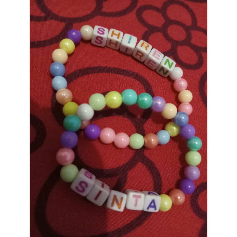 gelang manik custom nama viral