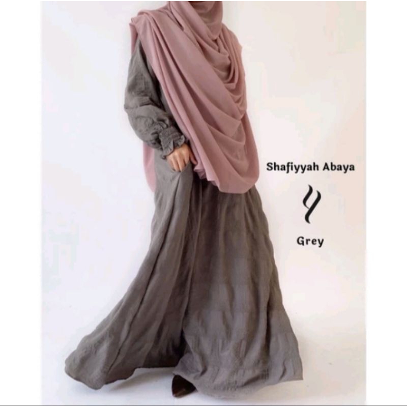 Preloved Abaya Gamis Yarka Indonesia warna grey