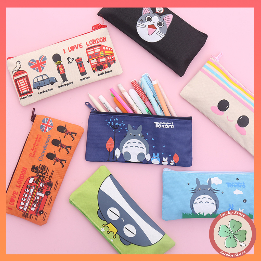 

Tempat pensil Karakter Bahan Canvas Motif Cartoon