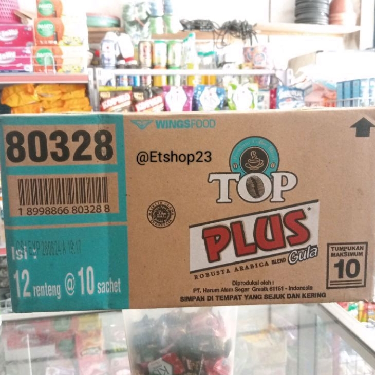 

[Dus] Kopi Top Plus Gula 1 Karton isi 12 Renteng