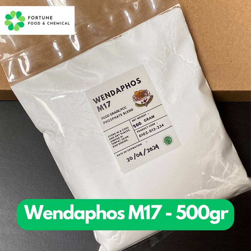

Wendaphos M17 Blend Phosphate / Pengenyal Bakso, Nugget, Dimsum, Sosis / 500Gr