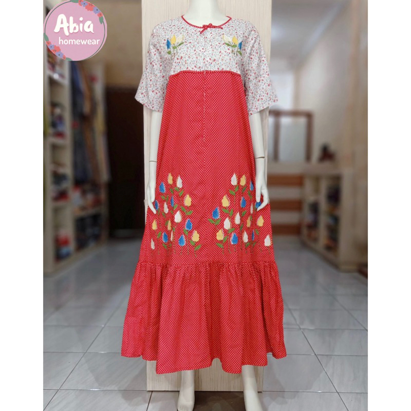 Daster Bordir Malang Katun Jepang - Busui Friendly