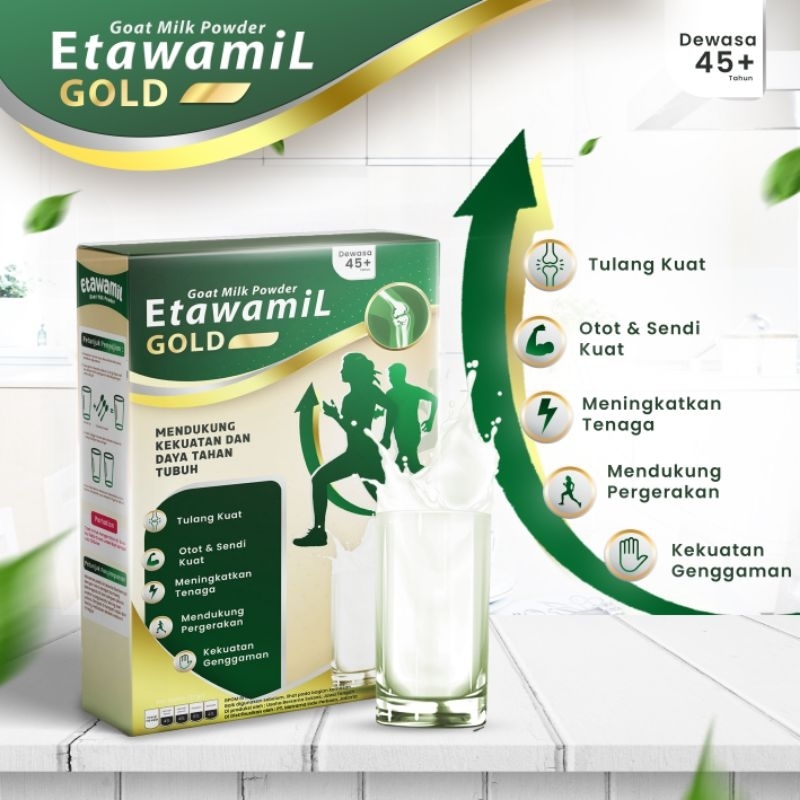

ETAWAMIL GOLD Susu Kambing Etawa Bubuk - Sendi Tulang Cegah Osteoporosis Halal BPOM 500 gram