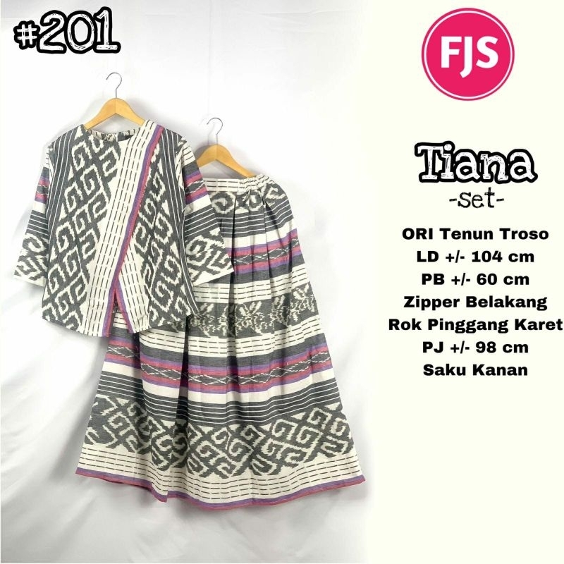 Tiana Set - Setelan Batik Tenun Syari - Blouse Rok Batik Kondangan Muslim - Setelan Formal Wanita