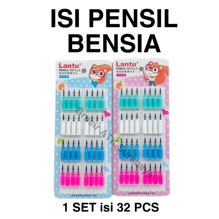 

ISI PENSIL BENSIA / Refill Pensil Bensia Lantu LT 11-32 Susun Sambung Fancy Kartun Lucu Set