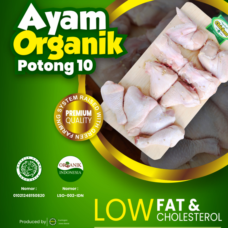 

Daging Ayam Organik Potong 10 Ayam Berkah Chicken Organik