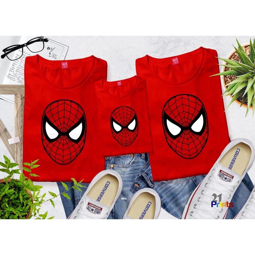 Kaos Couple Family/Keluarga SPIDERMAN HEAD