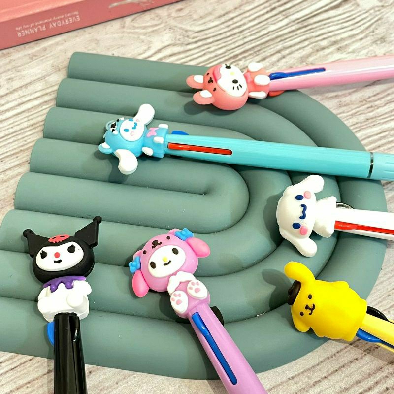 

Pulpen 3 Warna Hiasan Sanrio pena bolpoin tinta warna warni pulpen kekinian viral alat tulis unik