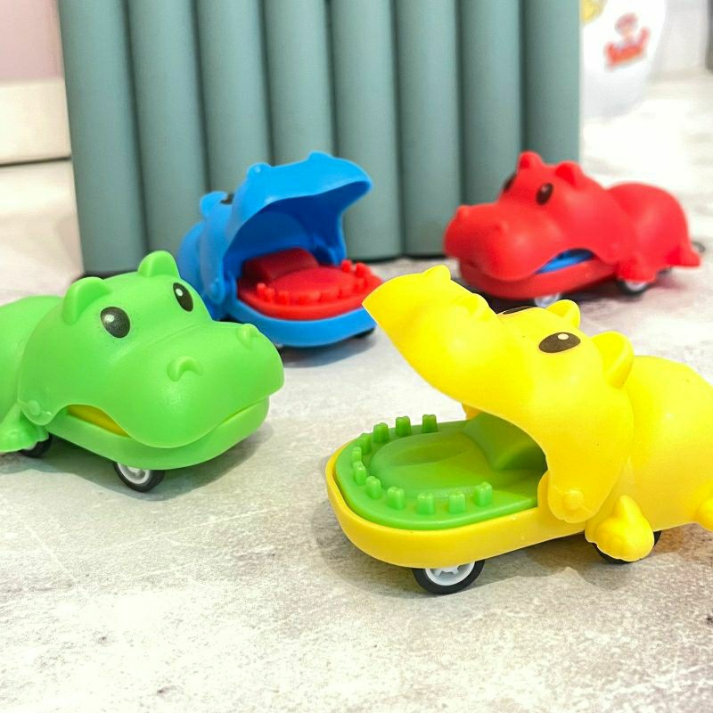 Gabtungan kunci Kuda Nil gigit ganci mobil mobilan hewan kudanil keyring gigi hewan pencet kekinian 