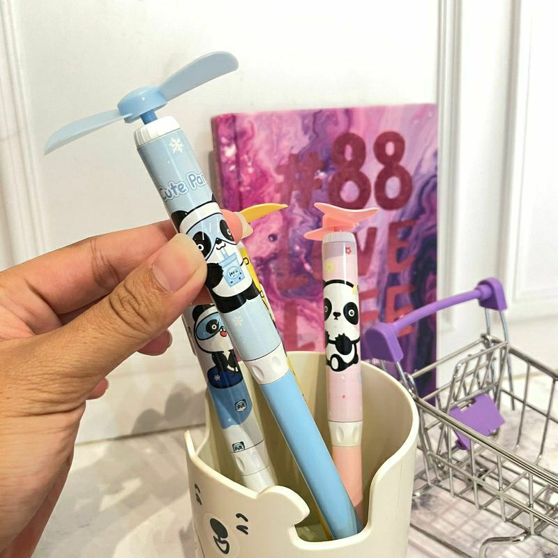 

Pulpen Kipas Elektrik Panda free baterai pulpen multifungsi kekinian viral unik pena aesthetic serba guna