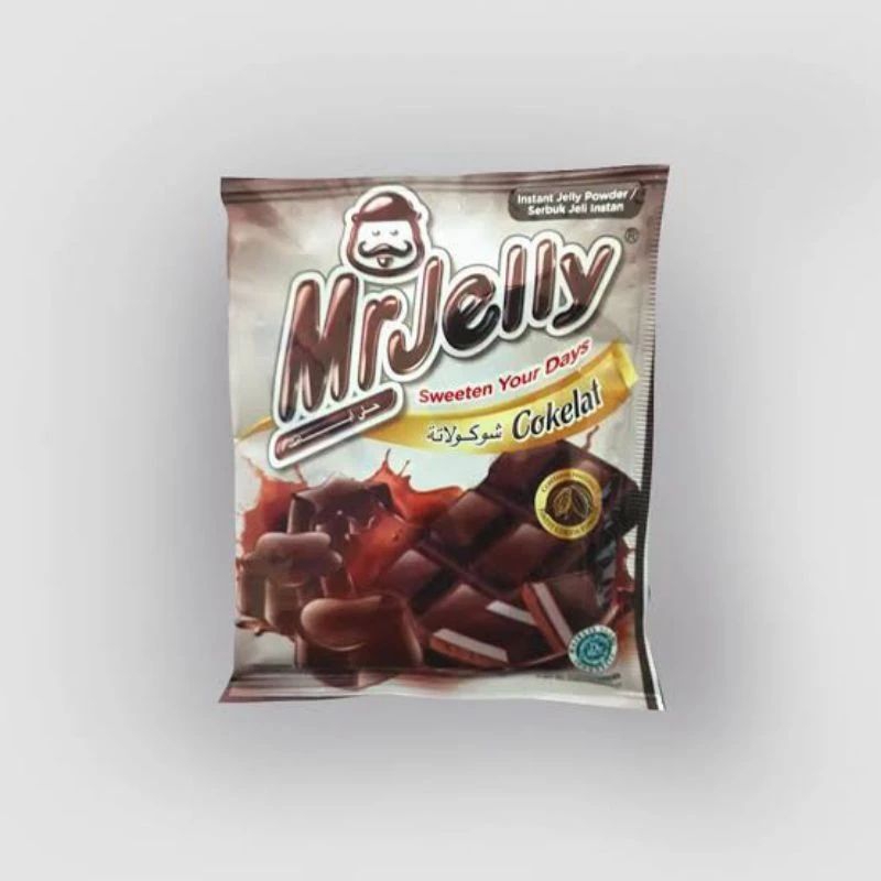 

1Sachet mrjely serbuk Jelly instan 30gr Coklat