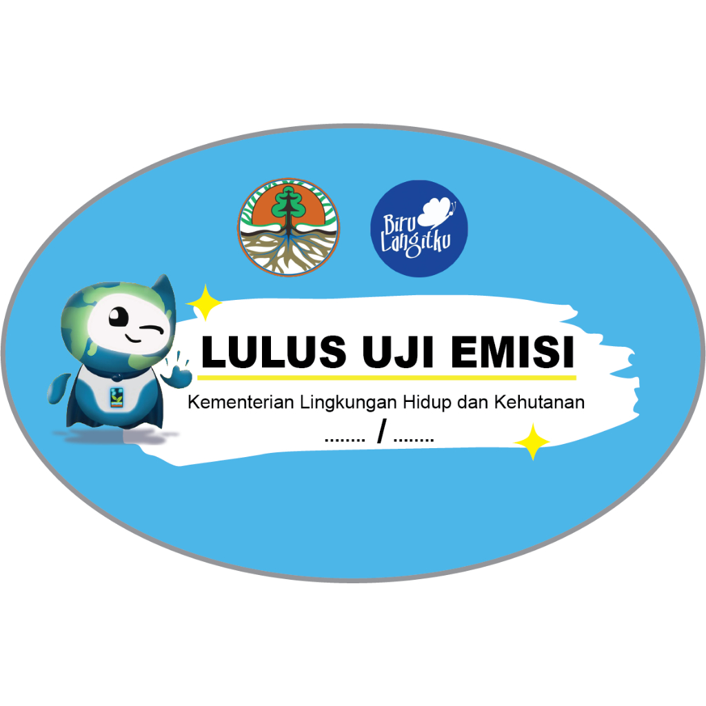 

STIKER VINYL LULUS UJI EMISI UK. 10X6,5CM