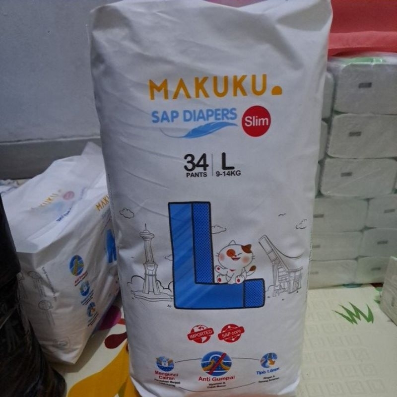 MAKUKU SAP DIAPERS SLIM L