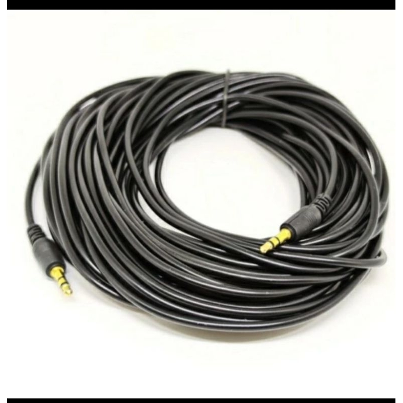 KABEL AUDIO JACK 3.5 PANJANG 10M GOLD PLATED / KABEL AUX 10 METER