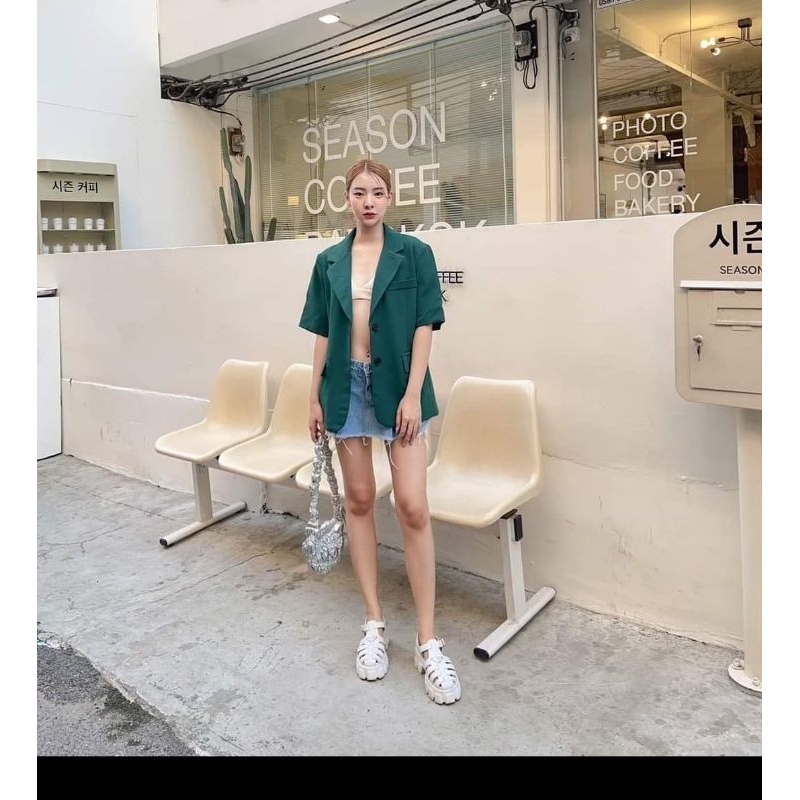 Blazer wanita import Bangkok Yudan bahan super premium-Jotol