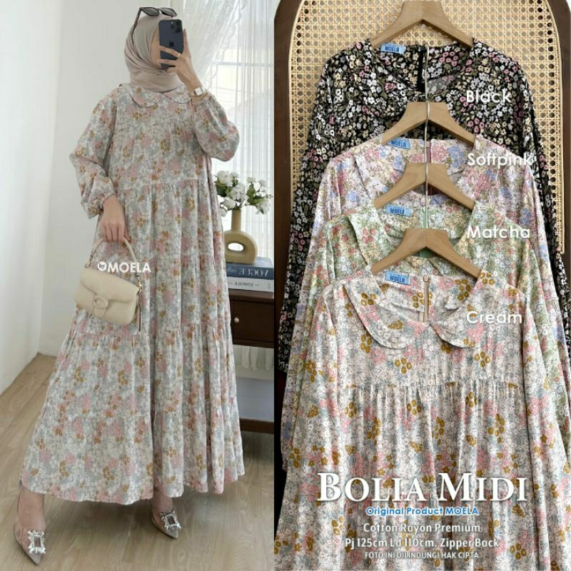 MIDI DRESS MOTIF BOLIA MIDI BY MOELA HIJAB