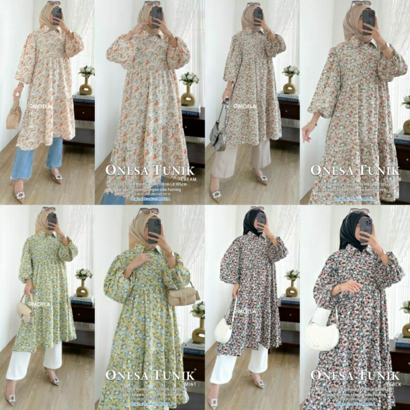 ONESA TUNIK BUSUI MOTIF ORIGINAL MOELA HIJAB