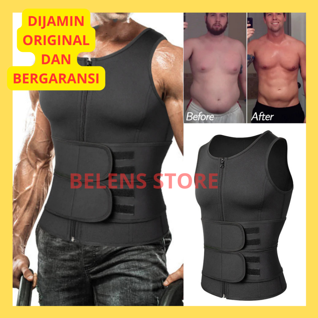 Korset Pembentuk Badan Pria Shaper Waist Trainer Fat Burner  Korset Pria  Korset Sixpack