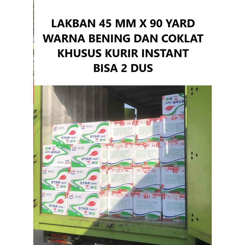 

Lakban Bening Coklat 45mm x 90 yard per dus KHUSUS INSTANT setara daimaru dan nachi