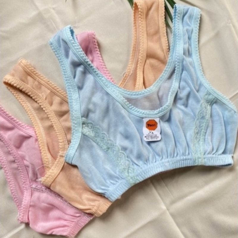 6pcs Miniset Anak Cewek 15-20tahun termurah M.L.XL katun polos termurah/BH REMAJA PEREMPUAN SD SMP T