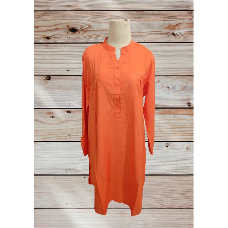 Tunik Polos Kerut Dada Viscos