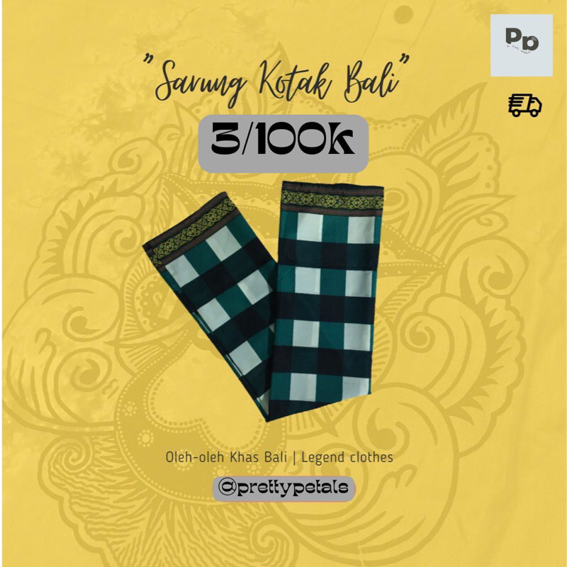 SARUNG KOTAK BALI-OLEH KHAS BALI-SARUNG BALI-SARUNG MOTIF