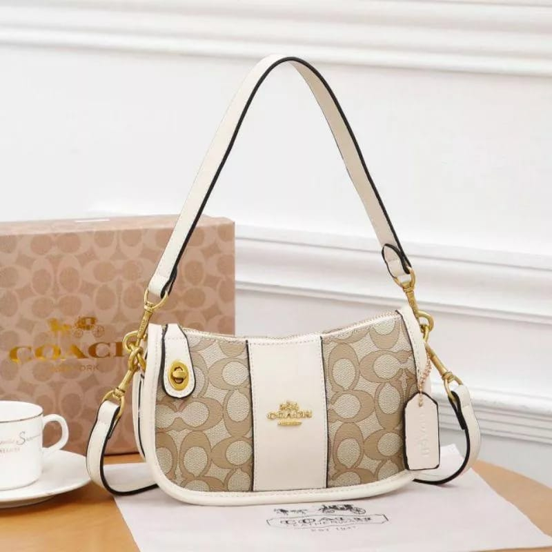 C0ACH Tas Slempang Wanita Signature Plat Top Handle bags Import Premium Top Slingbags Batam Mini