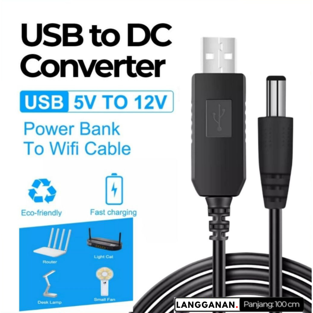 Kabel Router Tp-link / Modem Orbit Converter USB to DC 5V to 9V / 12V