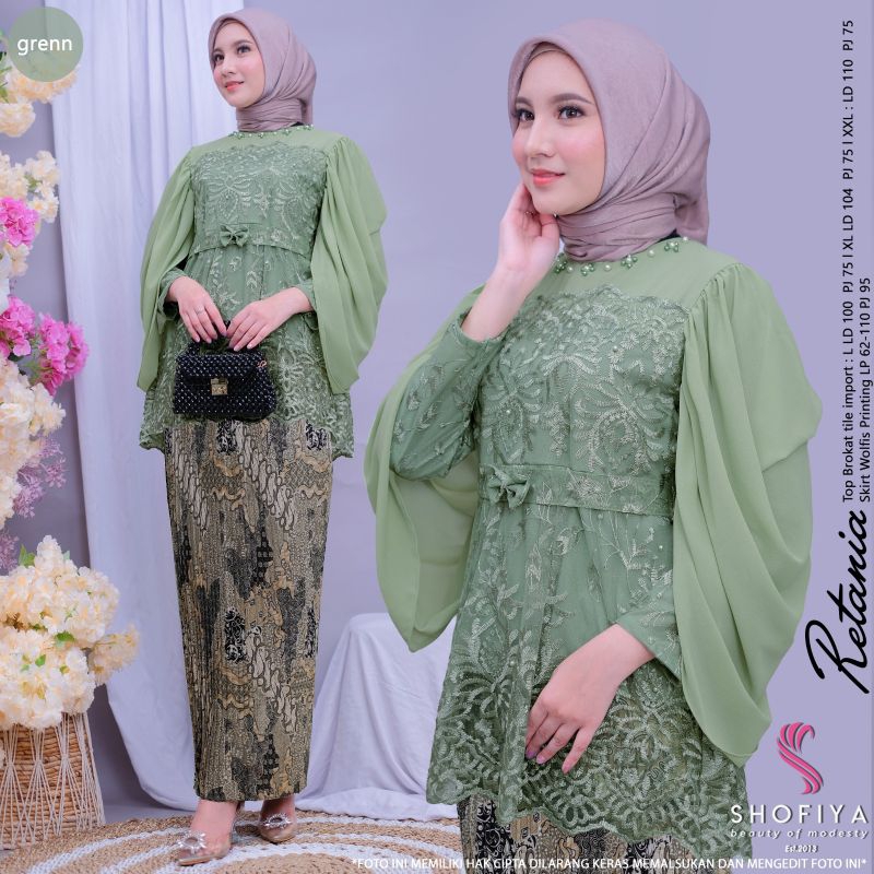 RETANIA SET KEBAYA SUPER CANTIK ORI SHOFIYA