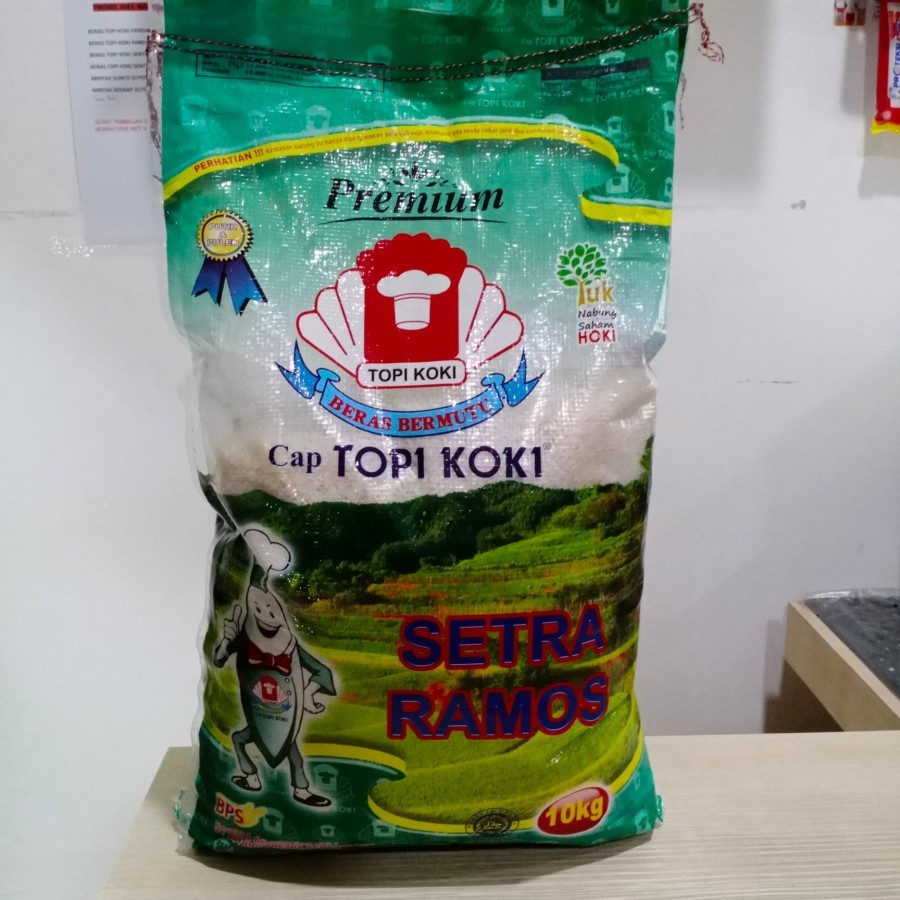 

Topi Koki Beras Putih Setra Ramos Pandan Wangi Slyp 10 kg Murah