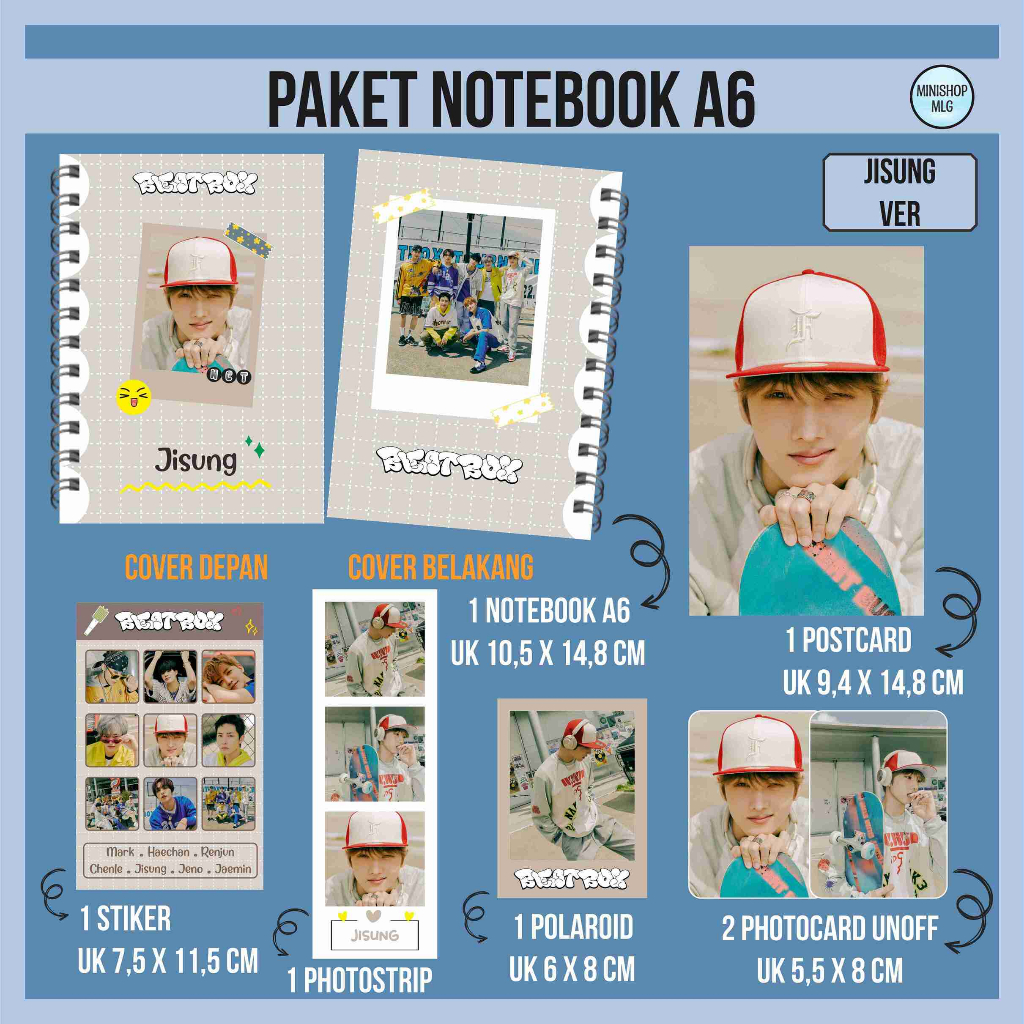 (FREEBOX) PAKET HEMAT NOTEBOOK BERGARIS NCT DREAM BEAT BOX MV 01