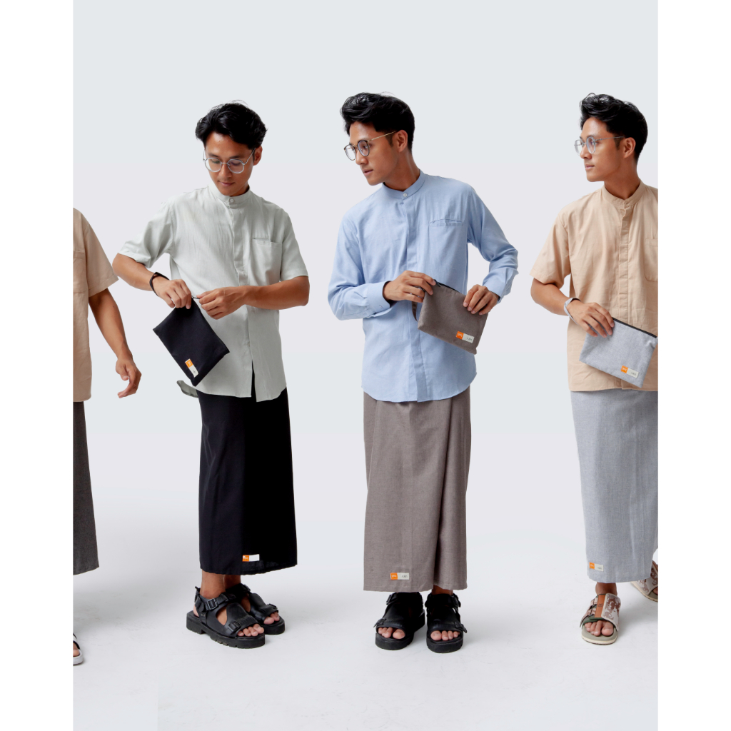 RUKN PREMIUM SARUNG (BONUS POUCH BAG & MASKER) - Sarung Sholat Premium Ekslusif Pria Dewasa / Laki L