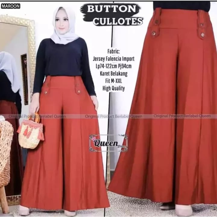 [Ootd] Aruna Celana Kulot Umbrella Wanita Dewasa Soraya Kekinian Bahan Kain Crepe Import Bisa