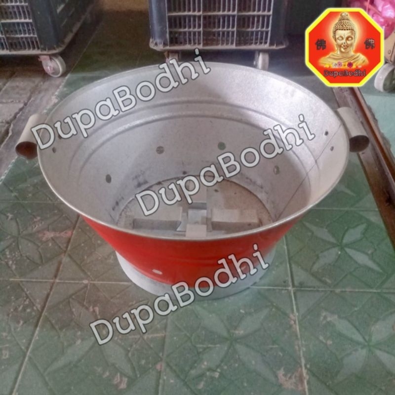 tong bakar warna merah / tong sembahyang / tong bakar kertas sembahyang