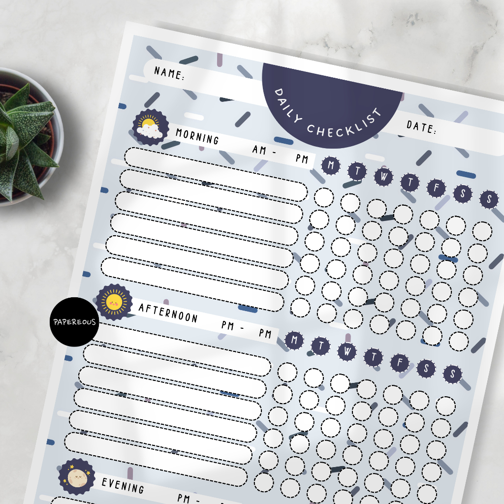 

Kids Daily Planner / Kids Daily Checklist / Kids Daily Routine / Kids Daily Activities / Kids Daily Habits