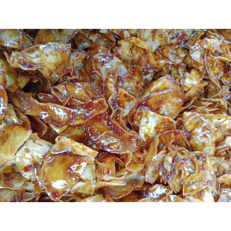 

keripik ubi pedas manis