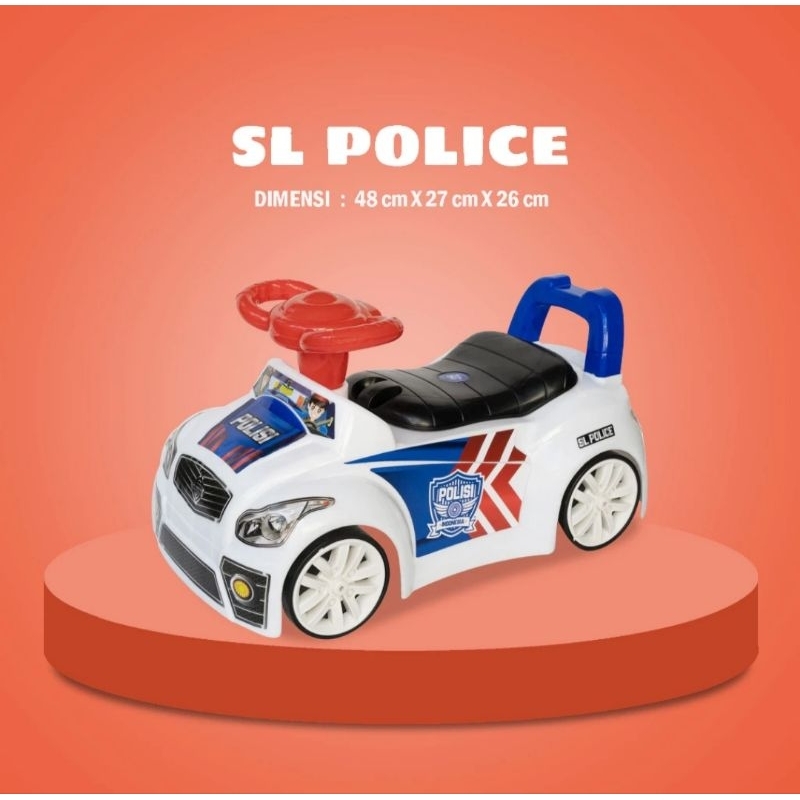 SG TOYS SL POLICE Mainan Anak Mobil Polisi Dorong Mobil Duduk
