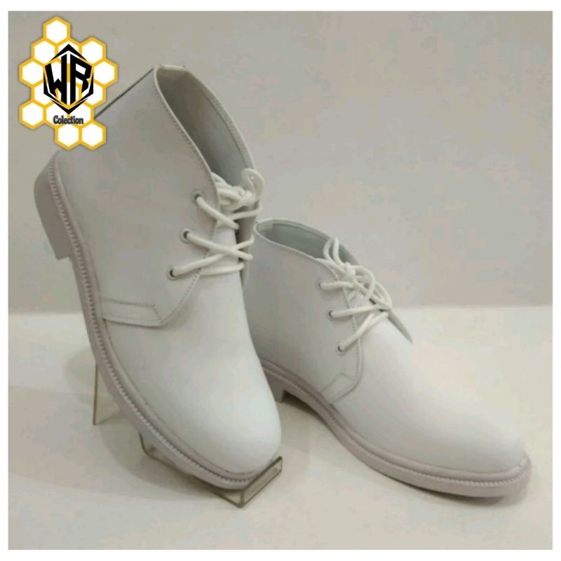 Sepatu Pdh Putih Tali Tiga/sepatu pdh pdu pria kulit