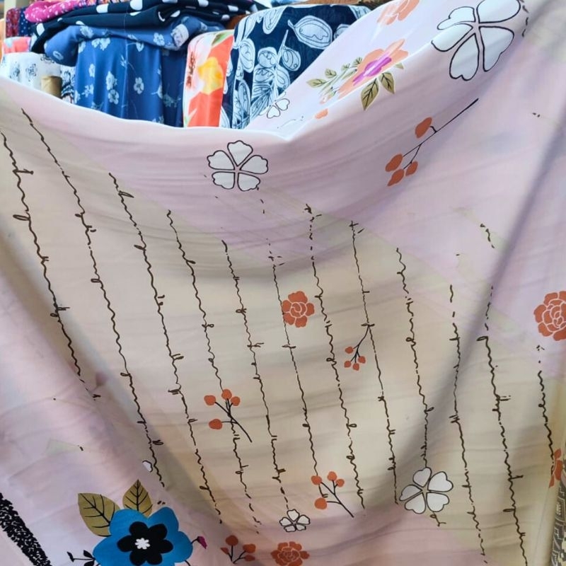 kain wolfis motif lq - bahan kain woolpeach premium - kain - wolfis lembut