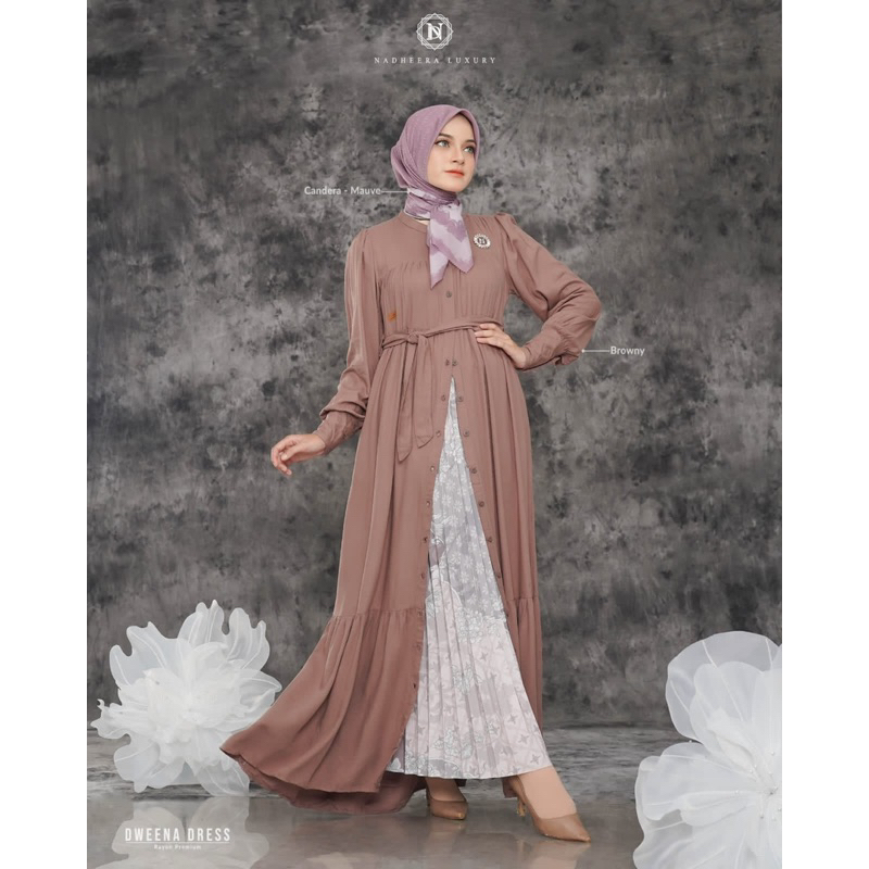COD // Dweena Dress Nadheera Luxury // Baju Gamis Remaja Terbaru // Baju Rayon Premium // Baju Gamis