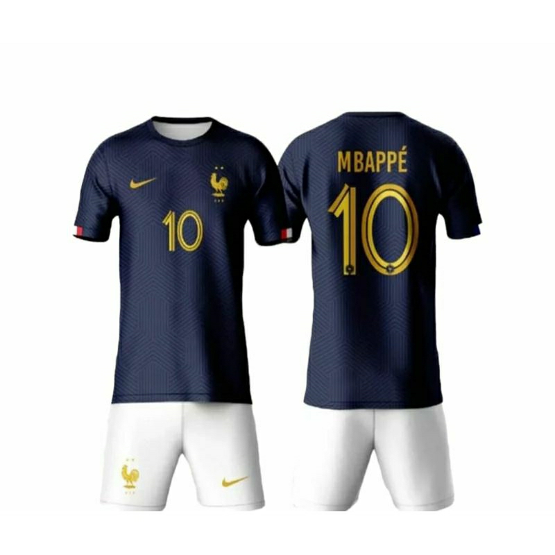 JERSEY ANAK KAOS BOLA MBAPPE TIMNAS PRANCIS TERBARU 2023