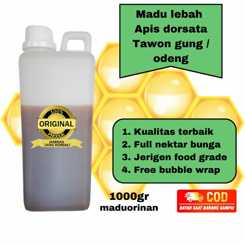 

Madu hutan liar murni dorsata odeng sialang multiflora alami 1kg