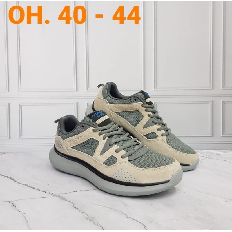 SEPATU SKETCHERS PRIA COUNTRY WALKER | SKETCHERS. QUANTUM FLEX | HITAM - ABU - COKLAT SIZE 40 - 44