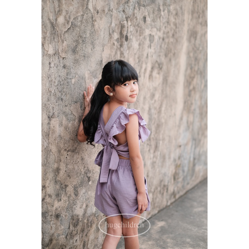 Hugchildren | Meleonne Summer Set | Baju Set Pantai Anak Perempuan