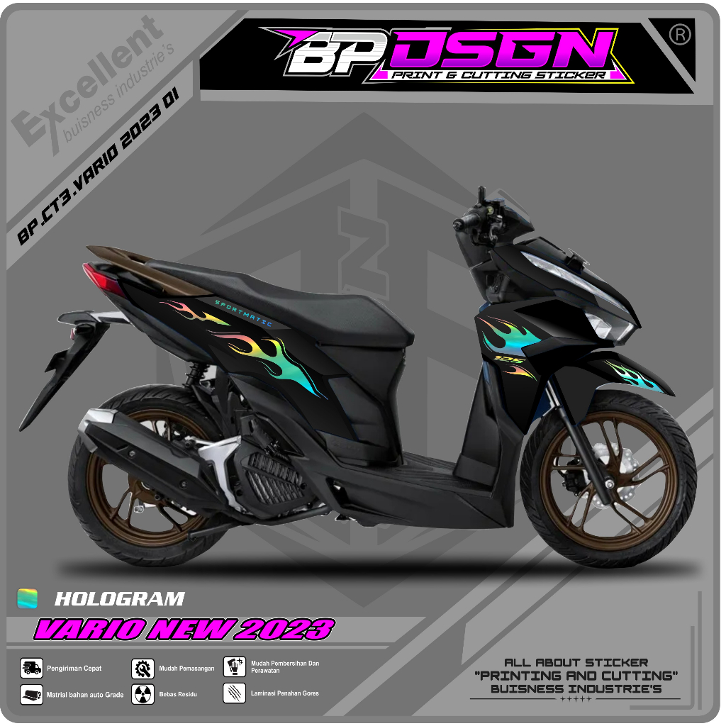CUTTING STICKER API VARIO 125 2023 NEW - STICKER CUTTING API VARIO 125 NEW 2023 TERBARU 01