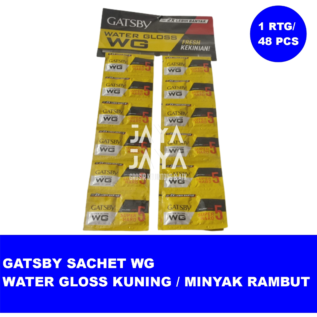 GATSBY SACHET WG  WATER GLOSS KUNING / MINYAK RAMBUT